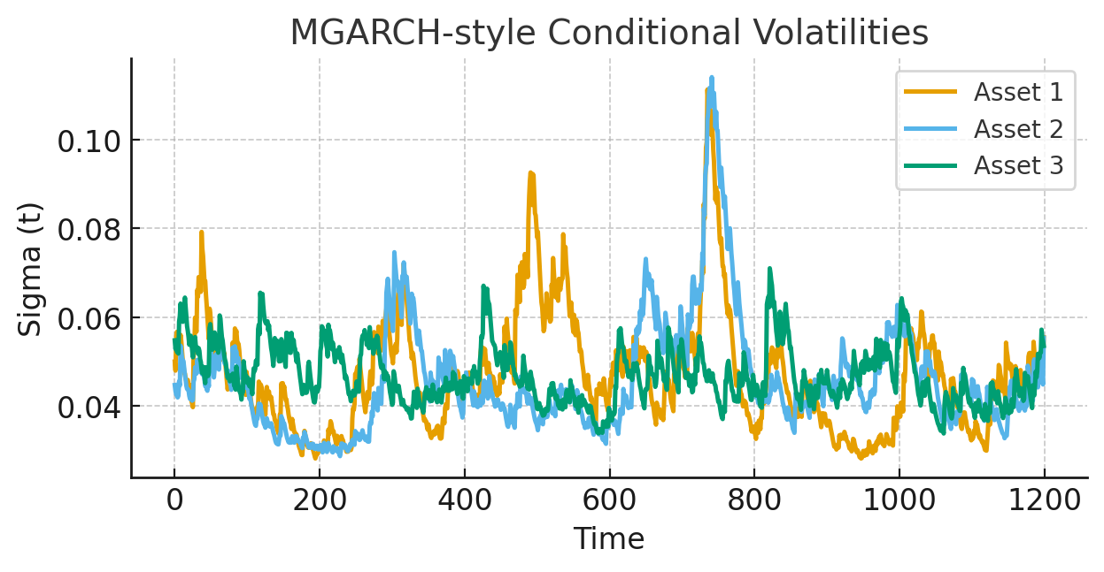 Conditional volatilities for multiple assets